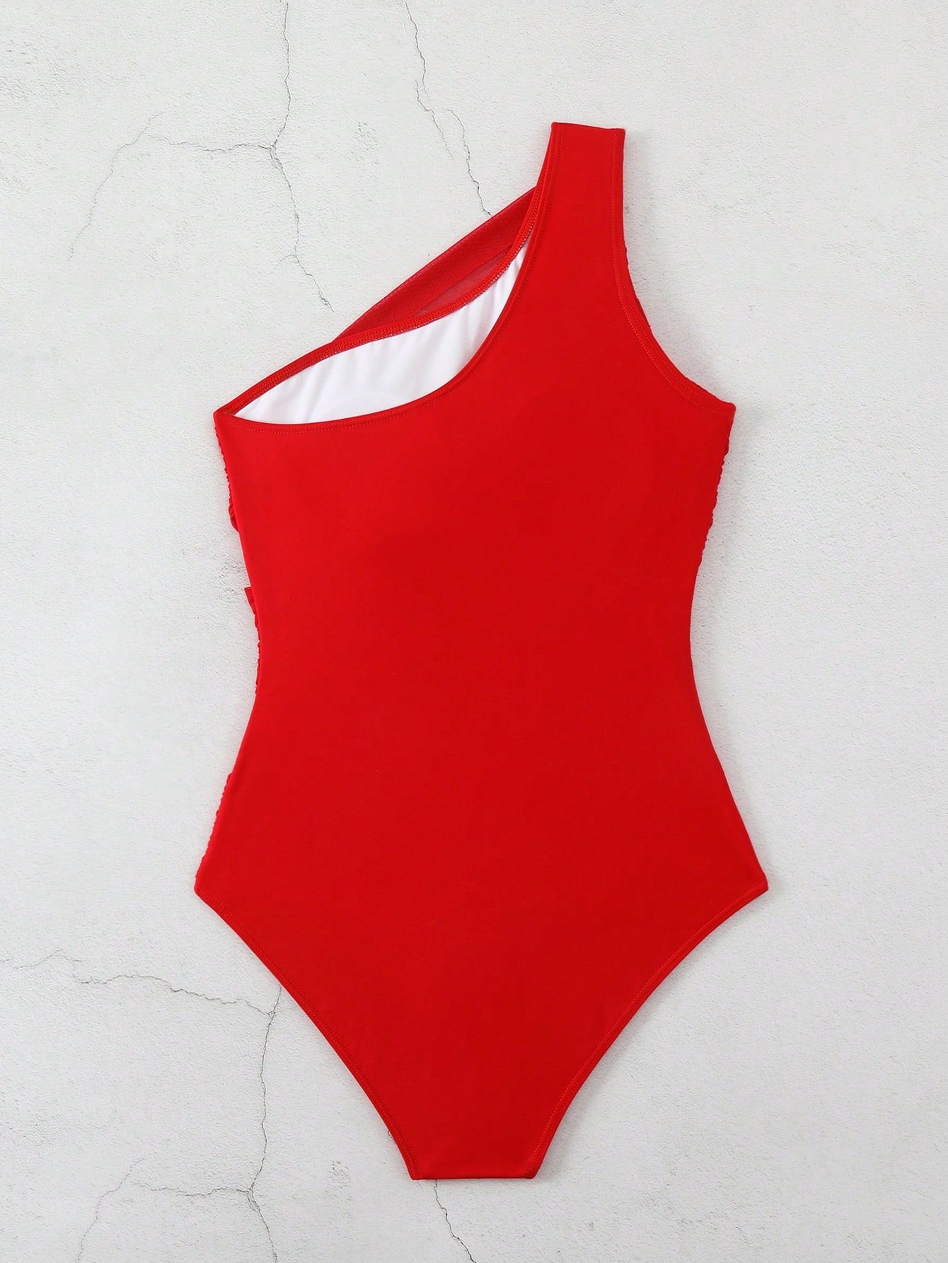 Maiô Um Ombro Só com Tule