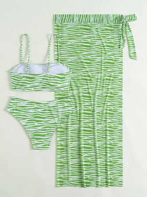 Biquíni Hot Pant Top com Bojo Feminino + Saia Saída de Praia