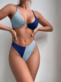 Biquíni Asa Delta com Bojo Feminino Canelado Duas Cores