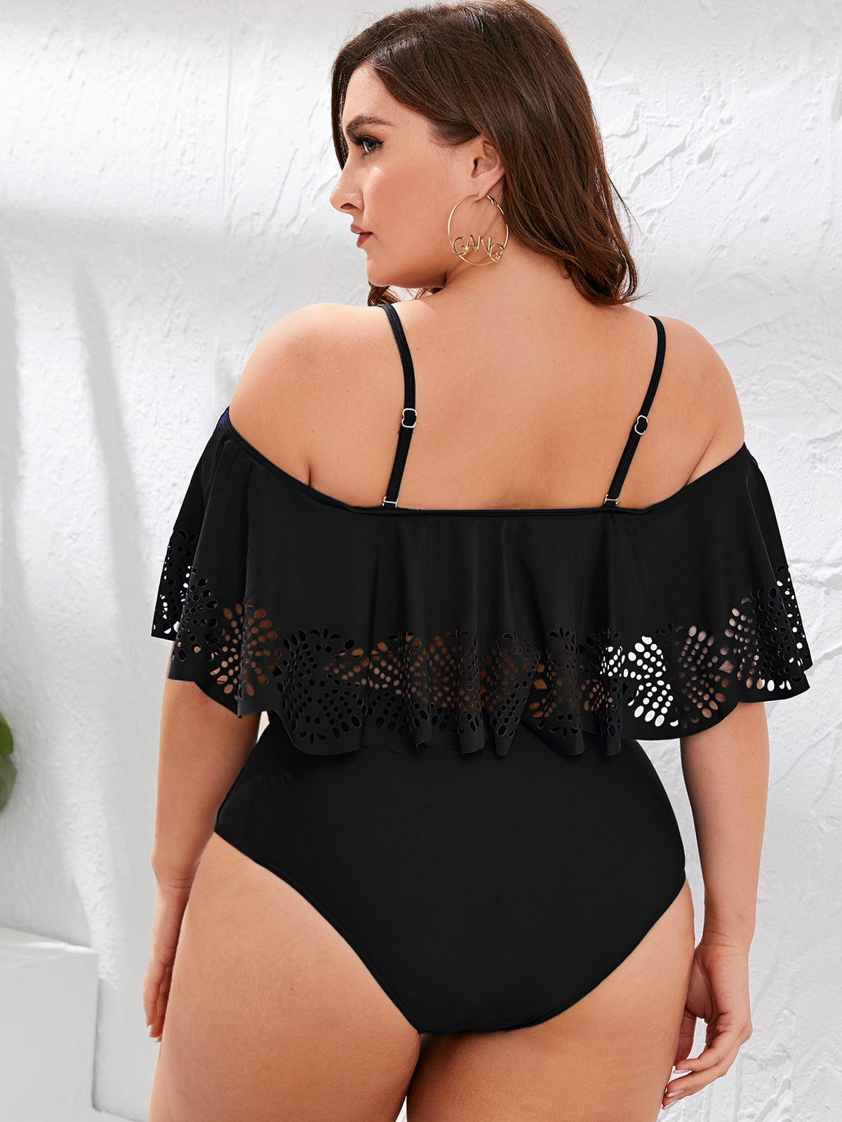 Maiô Plus Size Feminino Ciganinha Preto