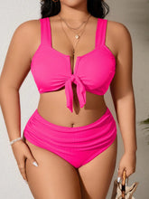 Biquíni Plus Size Cintura Alta com Bojo Decote V Alças Grossas