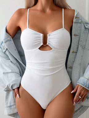 Maiô Feminino com Bojo Decote U Alças Finas