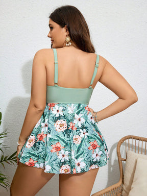 Maiô Plus Size Feminino com Saia e Bojo de Alta Sustentação