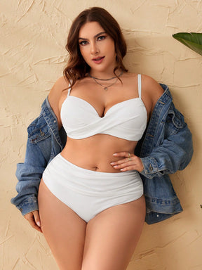 Biquíni Plus Size Disfarça Barriga Enrugado Aumenta Seios