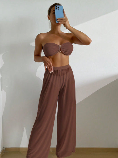 Biquíni Tomara que Caia Feminino + Calça Saída de Praia