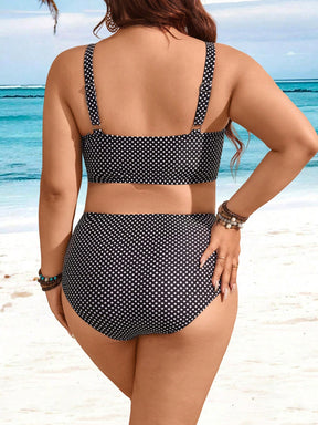 Biquíni Plus Size Petit Poá Cintura Alta