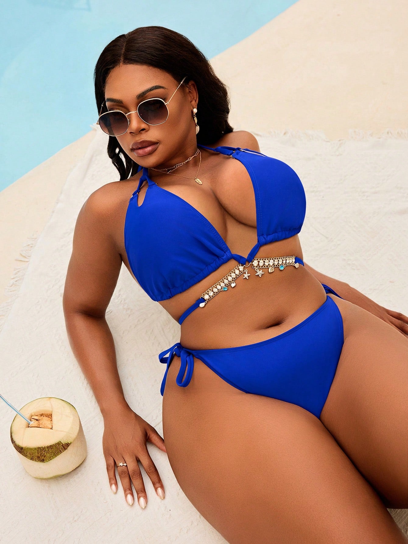 Biquíni Cortininha Plus Size com Laço