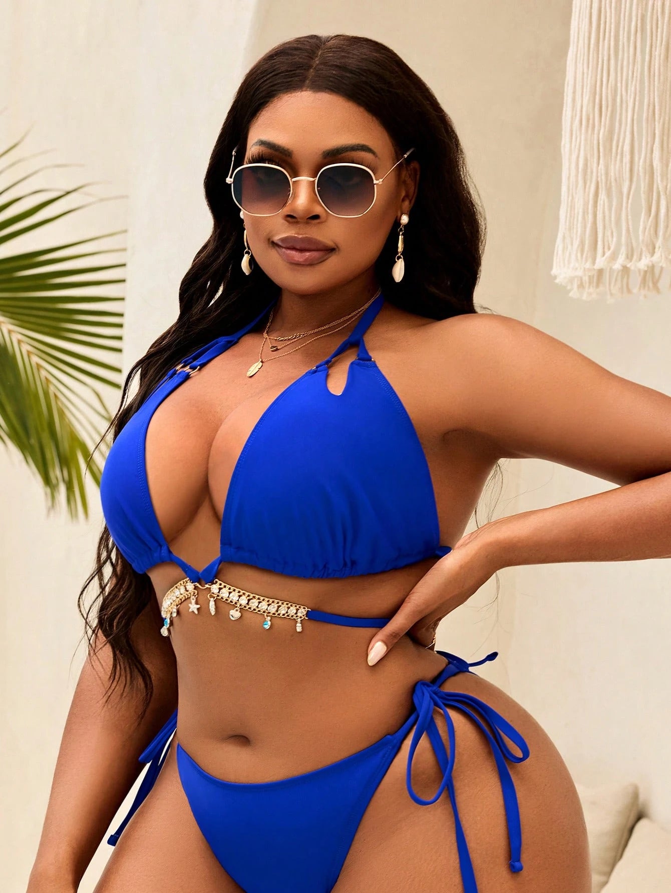 Biquíni Cortininha Plus Size com Laço