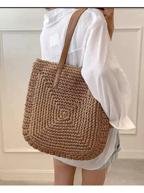 Bolsa de Praia de Palha Quadrada