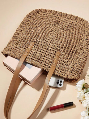 Bolsa de Praia de Palha Quadrada