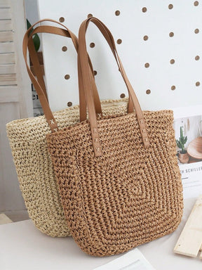 Bolsa de Praia de Palha Quadrada