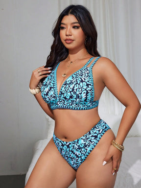 Biquíni Tanga Plus Size Estampado Alta Sustentação