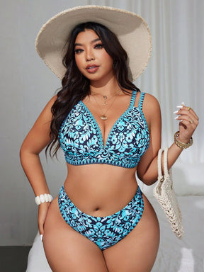 Biquíni Tanga Plus Size Estampado Alta Sustentação