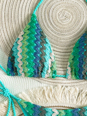 Biquíni Cortininha de Crochê Feminino