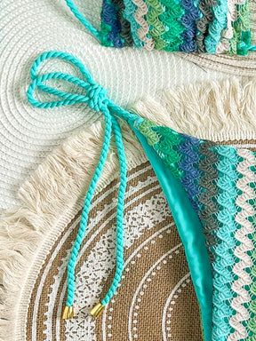 Biquíni Cortininha de Crochê Feminino