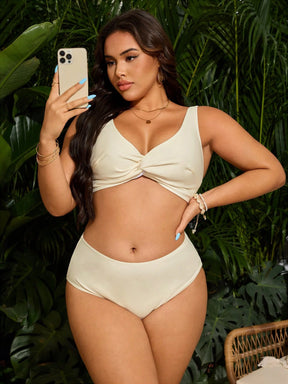 Biquíni Cintura Alta Plus Size Alta Sustentação Liso