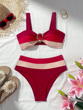 Biquíni Hot Pant Alça Grossa Três Cores