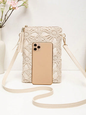 Bolsa de Crochê Pequena para Celular