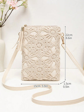 Bolsa de Crochê Pequena para Celular