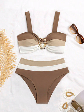 Biquíni Hot Pant Alça Grossa Três Cores