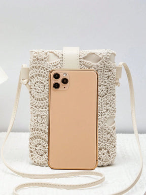 Bolsa de Crochê Pequena para Celular