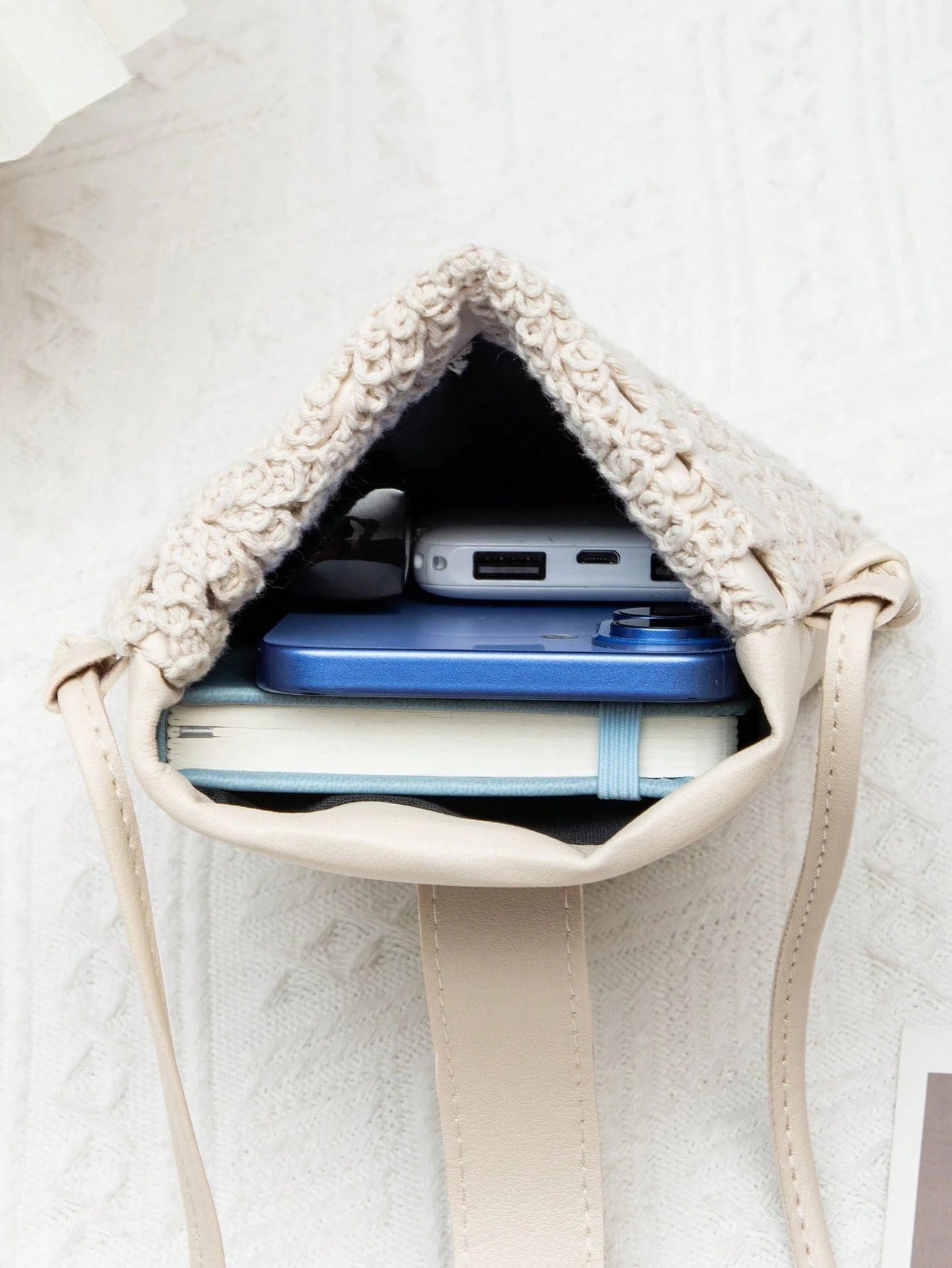 Bolsa de Crochê Pequena para Celular